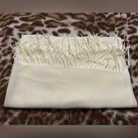 Accessories - Cream and White color Scarf